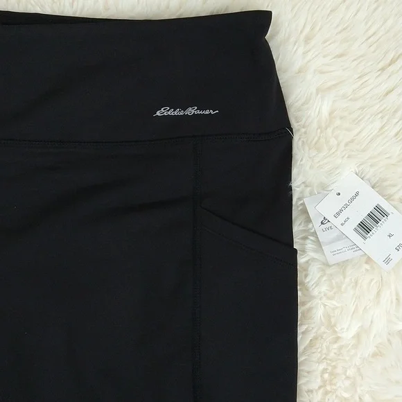💎Eddie Bauer Cropped Athletic Black Pants XL 💎 - Picture 7 of 11